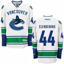 Vancouver Canucks Adam Clendening Official White Reebok Premier Adult Away NHL Hockey Jersey